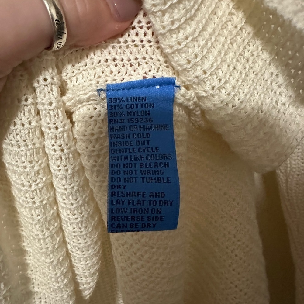 J McLaughlin linen blend crewneck sweater size small - Picture 3 of 5